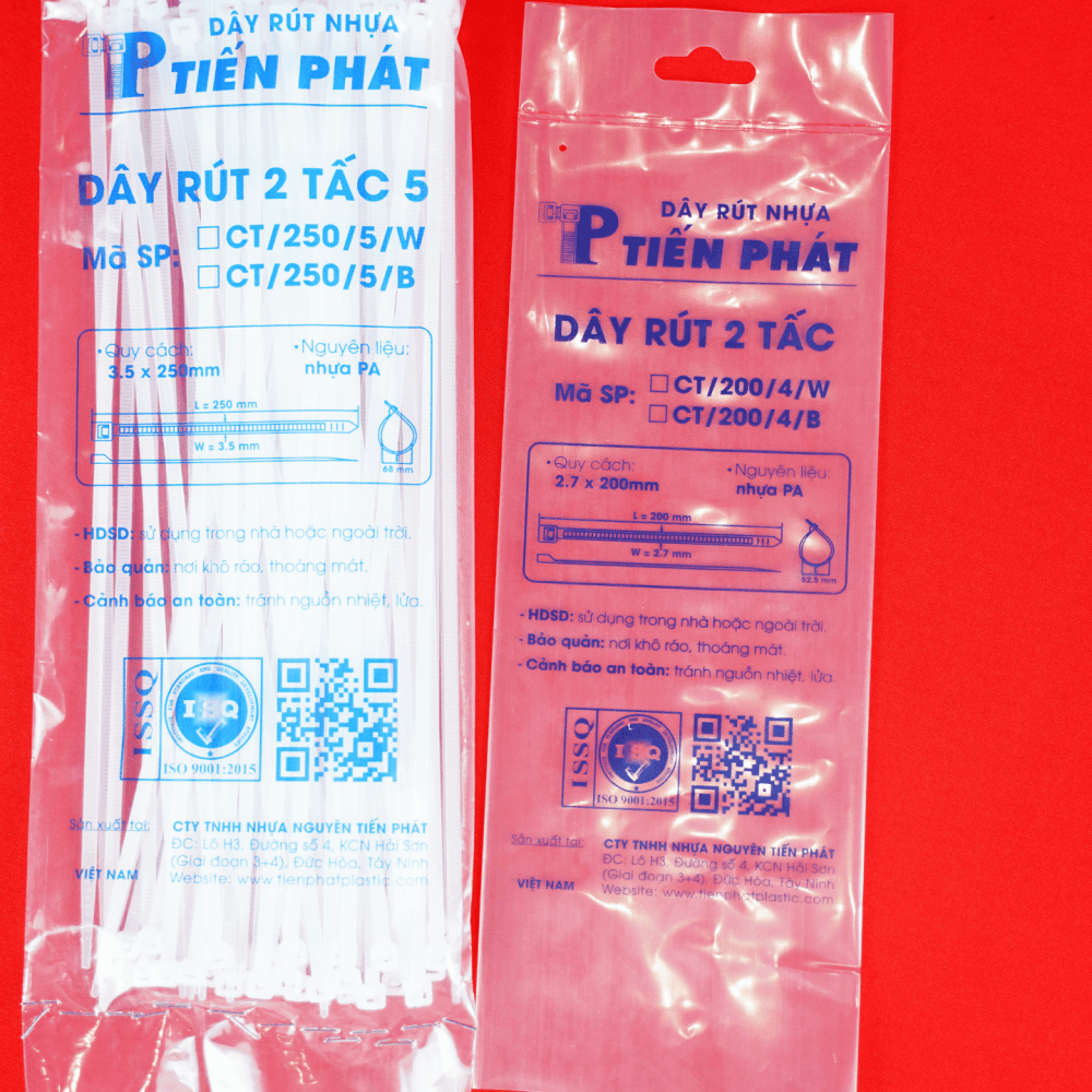 Bao bì PE trong suốt in 1 màu, có đục treo sản phẩm